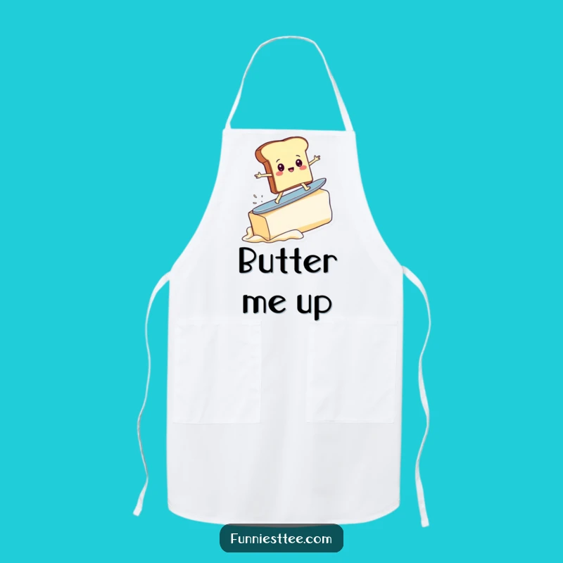 Funny Toast Surfer Apron - Kitchen Butter Wave Fun, Hilarious Chef Gift