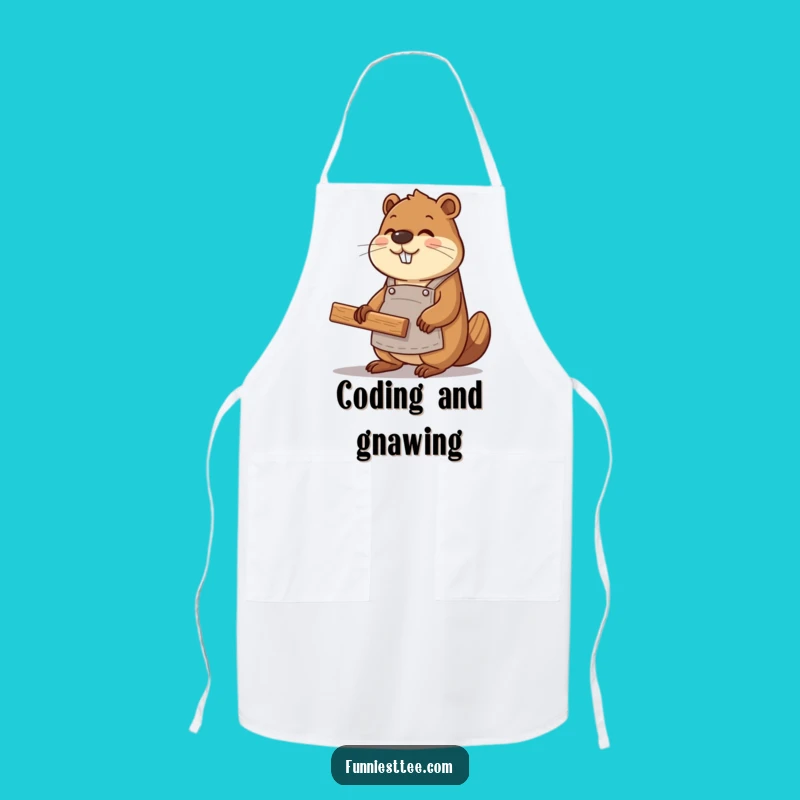Funny Beaver Coder Chef Apron - Hilarious Kitchen Gear for Builders