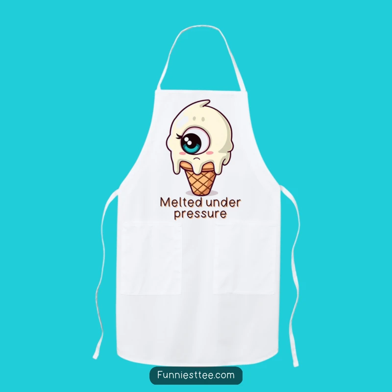 Funny Confused Ice Cream Apron: Cook with Sweet Bewilderment!