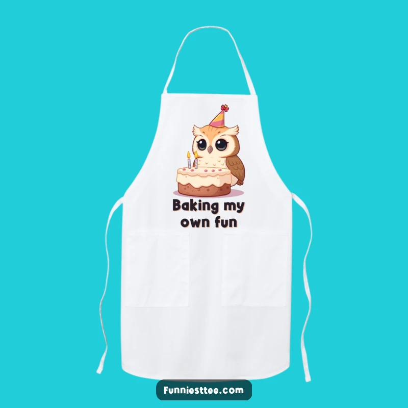 Funny Owl Birthday Apron: Bake and Celebrate with Whimsy