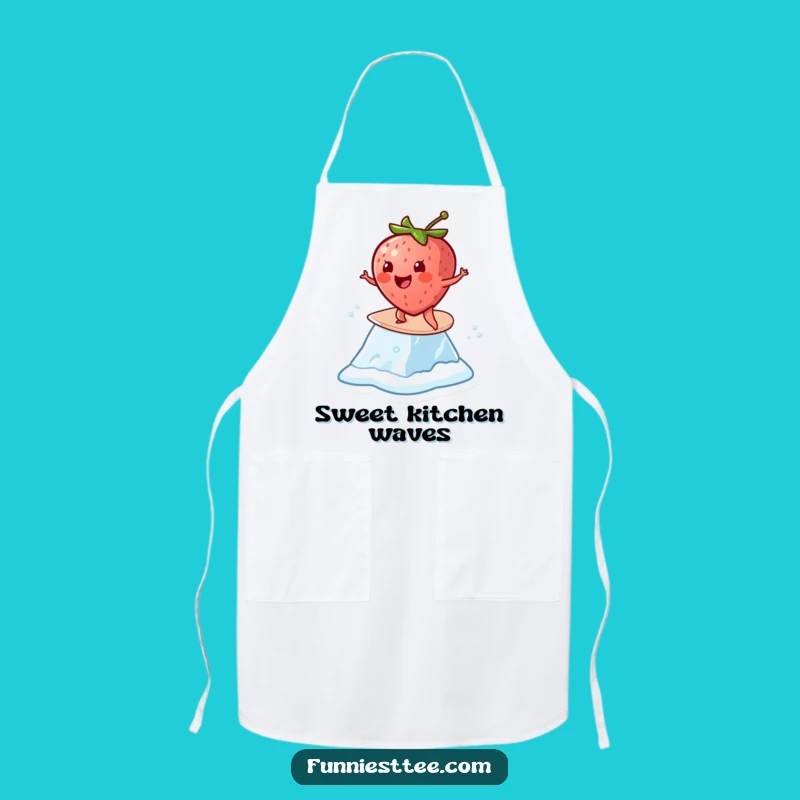 Funny Strawberry Surf Apron: Kitchen Cheerful Chef Funny Gift