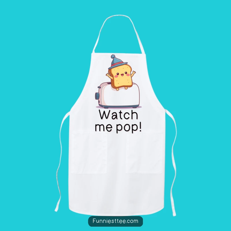Funny Toast Leap Apron - Hilarious Breakfast Chef Gift