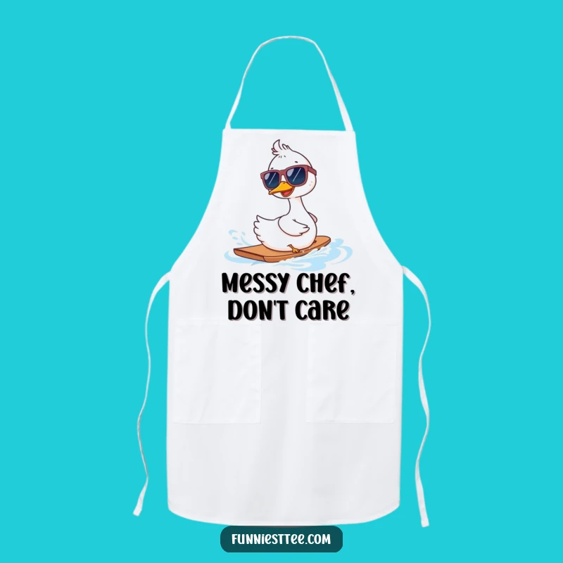 Funny Goose Sunglasses Apron: Cook Up a Storm with Backwards Style