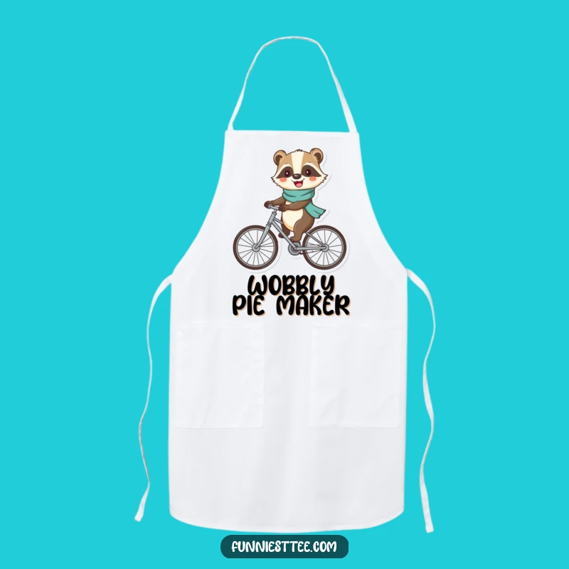 Funny Badger Bicycle Apron - Cheerful Kitchen Fun for Cyclists