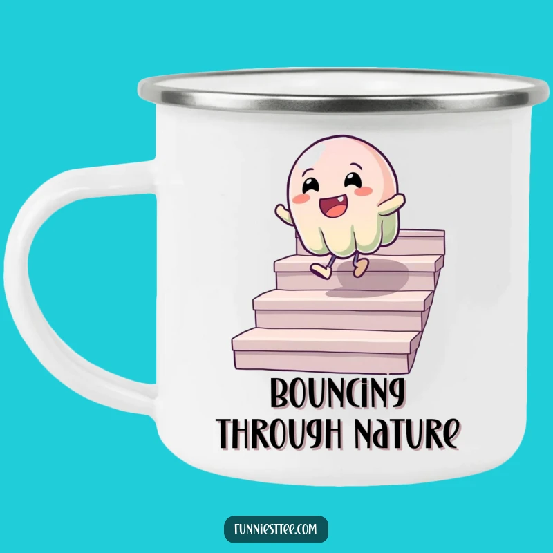 Funny Wobbly Jelly Camping Mug: Outdoor Bounce, Rugged Humorous Companion