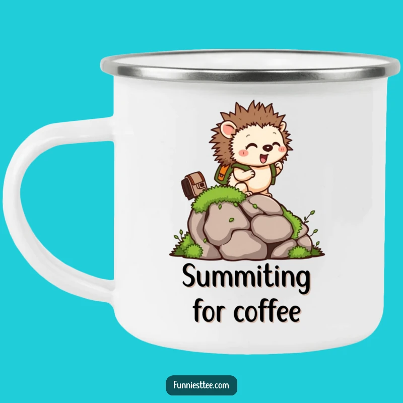 Funny Hedgehog Explorer Camping Mug - Adventure Fuel for Trails