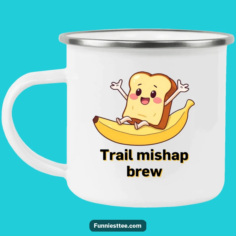 Funny Toast Banana Peel Camp Mug - Slipping Adventure