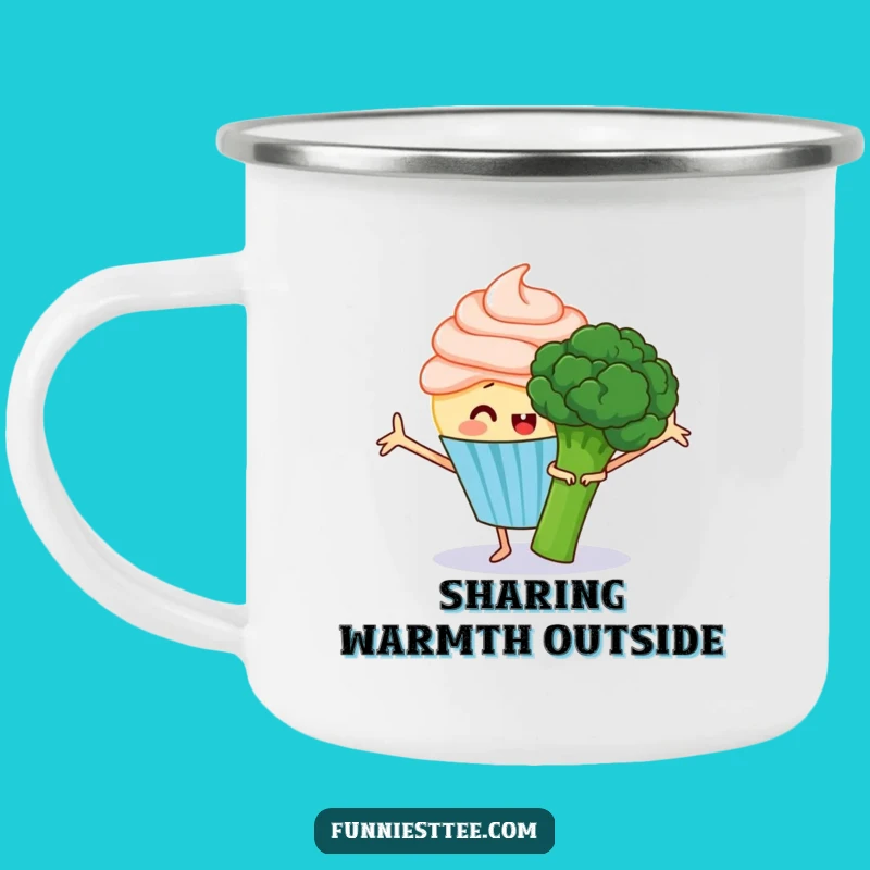 Funny Cupcake Hug Camping Mug: Sip Sweetness on Your Adventures!