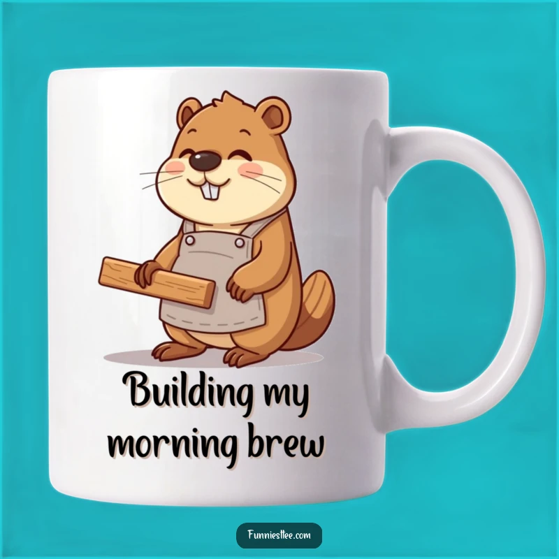 Funny Beaver Coder Mug - Hilarious Web Dev Gift for Builders & Geeks