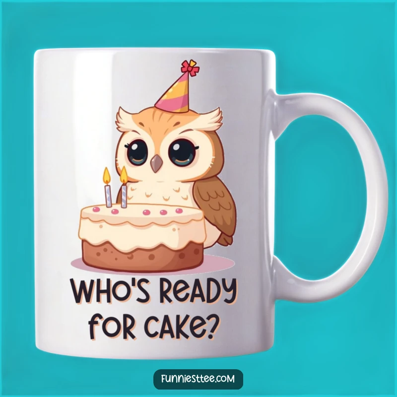 Funny Curious Owl Birthday Mug: A Hilarious Gift for Party Animals