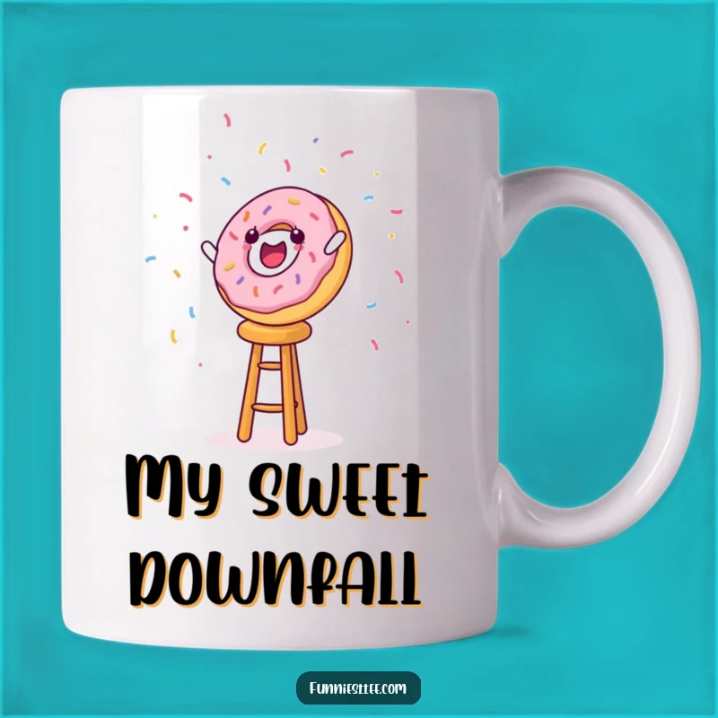 Funny Donut Fall Mug: Hilarious Treat Falling Gift Idea