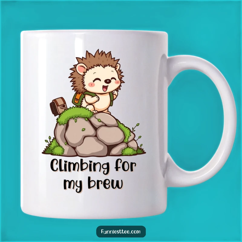 Funny Hedgehog Explorer Mug - Exciting Adventures Gift
