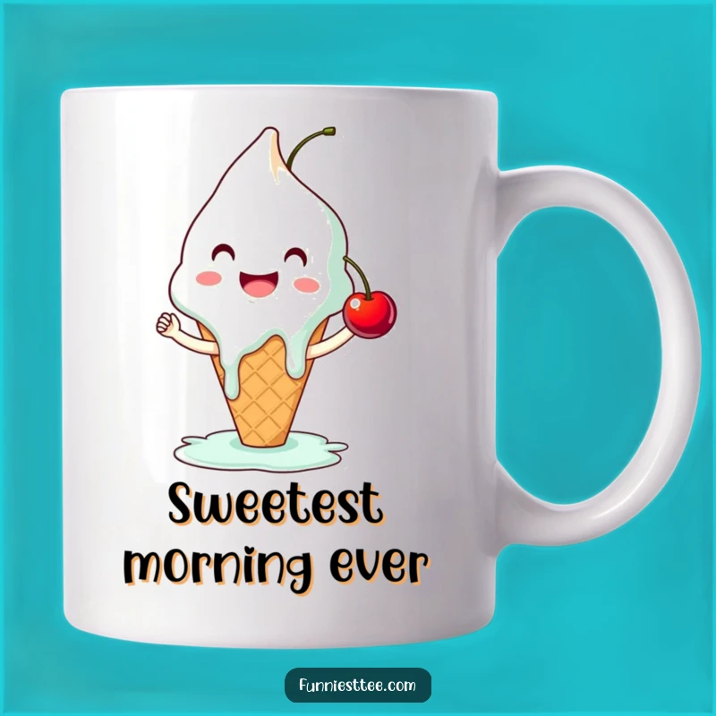 Funny Ice Cream High-Five Mug - Sweet & Meltingly Humorous Gift