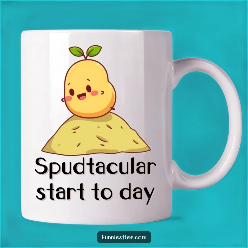 Funny Rolling Potato Mug: A Determined Spud's Hilarious Descent, Perfect Funny Gift