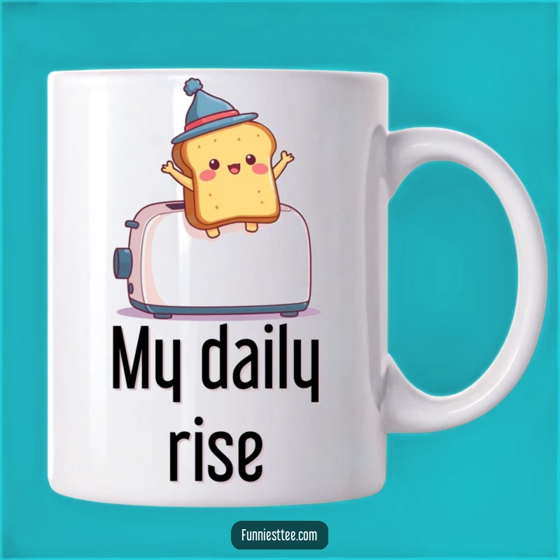 Funny Toast Leap Mug - Hilarious Breakfast Drama Gift for Foodies