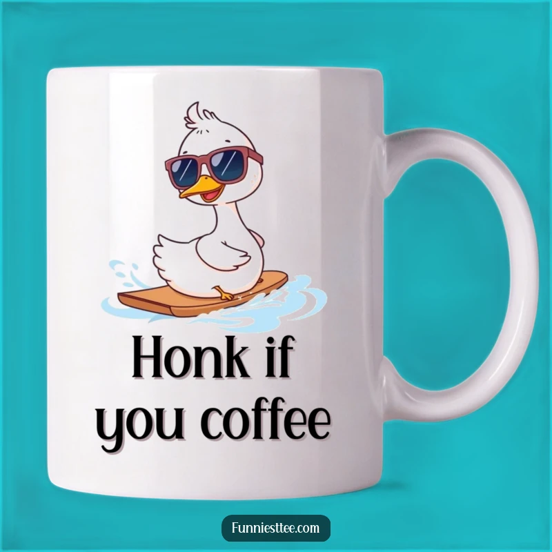 Funny Goose Sunglasses Waterskiing Mug: Hilarious Gift for Outdoor Adventurers