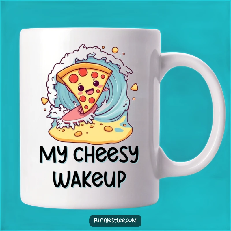 Funny Pizza Surf Mug: Hilarious Gift for Foodies and Surfers