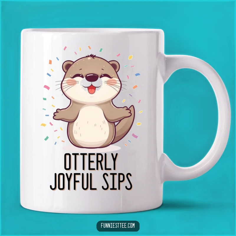 Funny Otter Party Mug - Spinning Joy, Hilarious Gift!