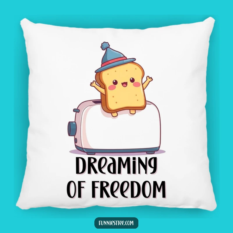 Funny Toast Leap Pillow - Comfy Breakfast Drama Cushion Gift