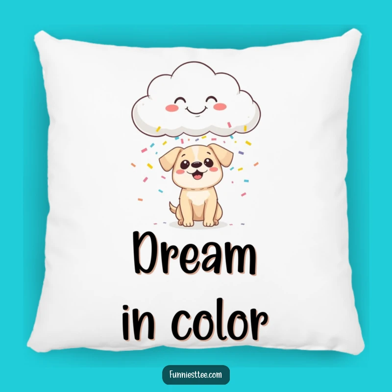 Funny Confetti Cloud Dog Pillow - Comfy Surprise Pet Cushion Gift
