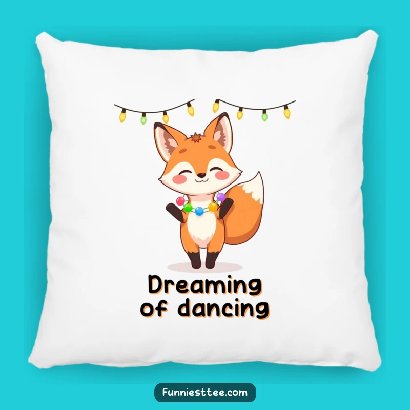 Funny Fox Party Pillow - Comfy & Hilarious Festive Cheer!