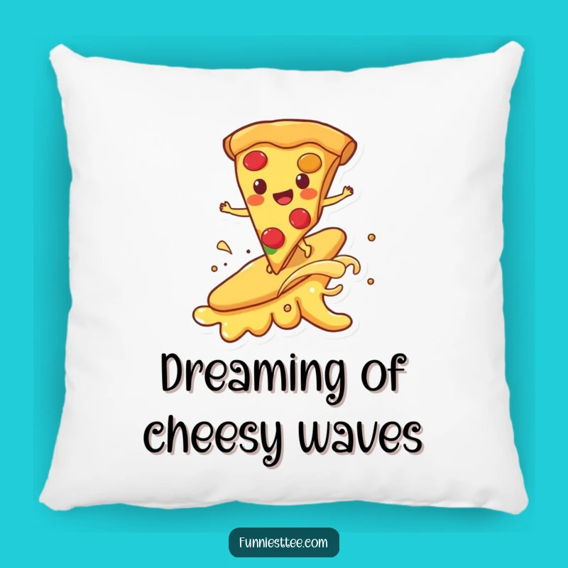 Funny Pizza Surf Pillow - Comfy and Hilarious Accent for Pizza Lovers