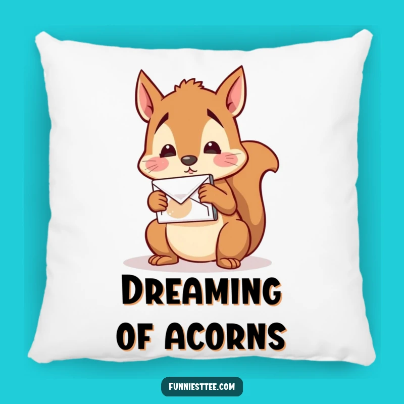 Funny Squirrel Mail Pillow: Comfy Confused Character Funny Gift