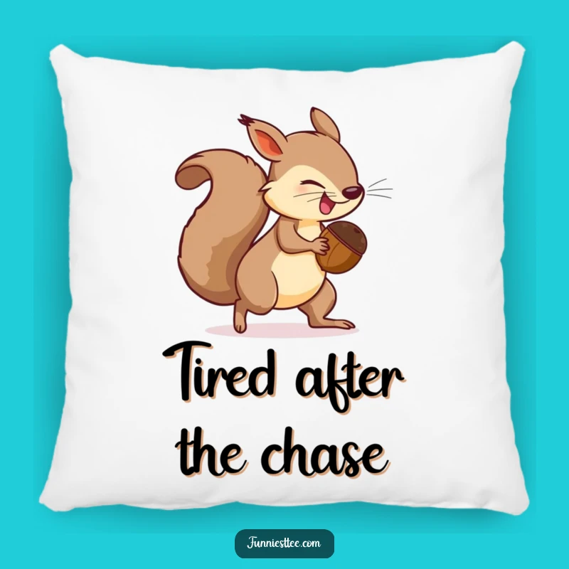 Funny Squirrel Tail Chase Pillow - Comfy Rodent Cushion Gift