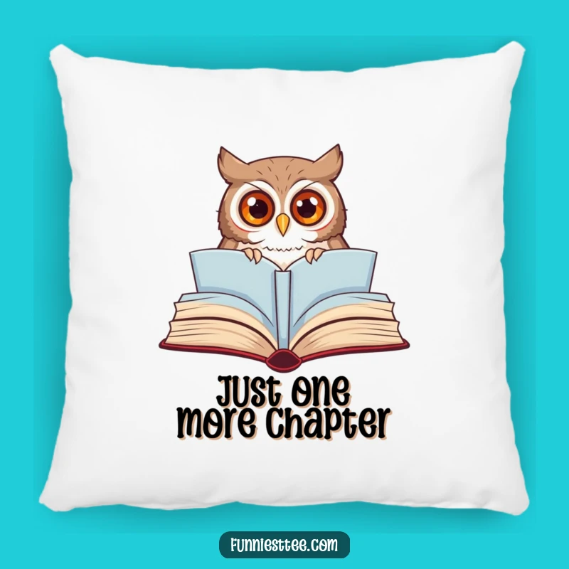 Funny Curious Owl Pillow - Cozy Storybook Accent Pillow for Reading Nooks