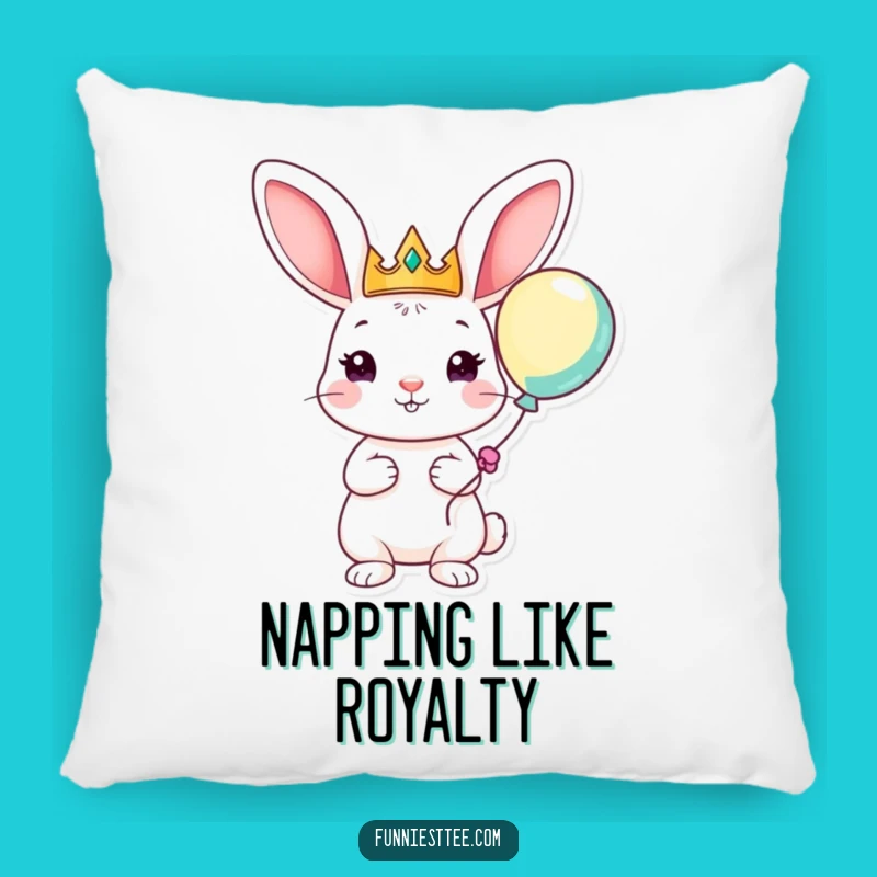 Funny Rabbit King Pillow - Comfy & Hilarious Royal Comfort!