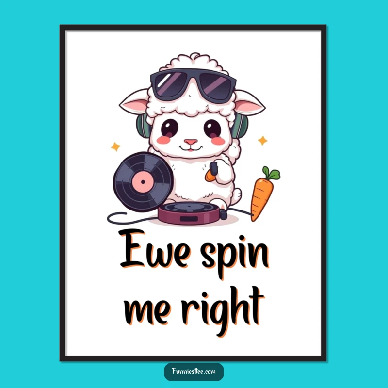 Funny DJ Sheep Digital Art - Instant Cool Decor for Walls