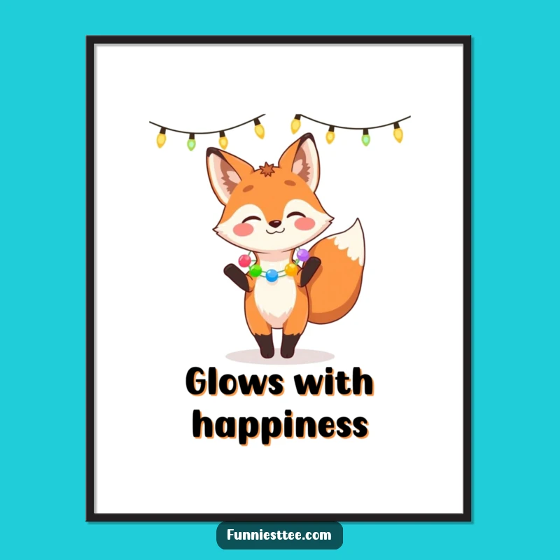 Funny Fox Dancing Digital Art - Instant Festive Vibes!