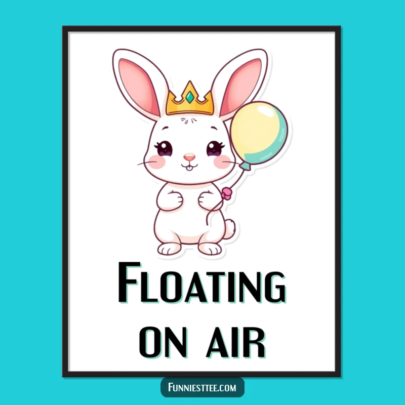 Funny Rabbit King Digital Art - Instant Royal Charm!