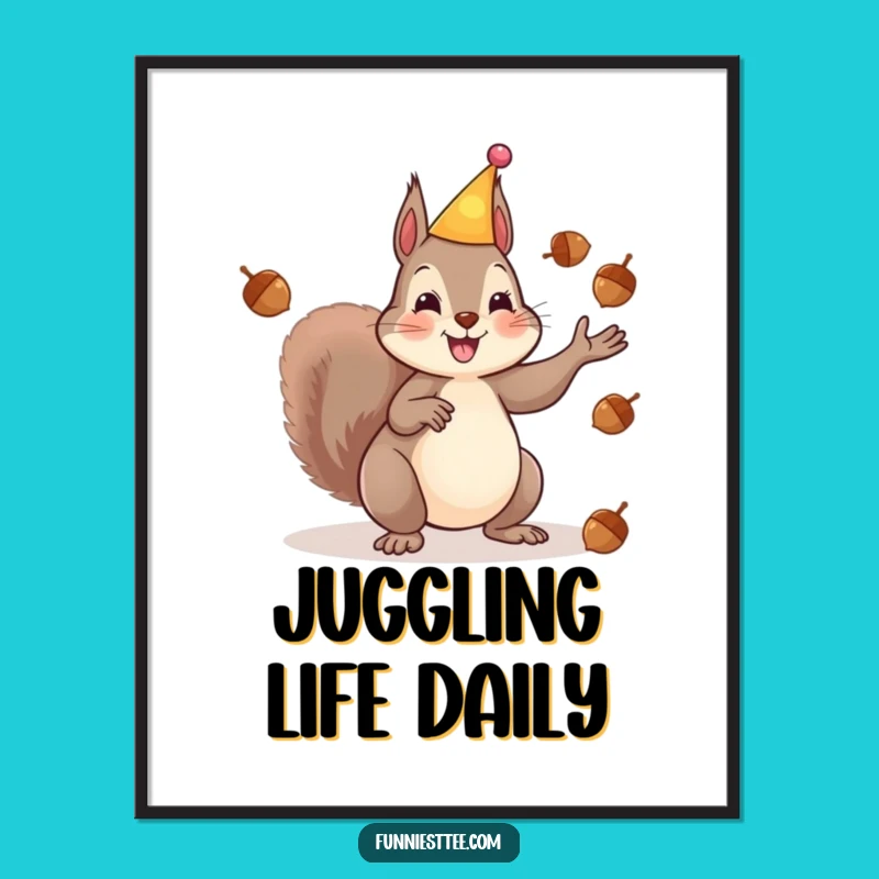 Funny Squirrel Juggling Digital Art - Instant Party Vibe!