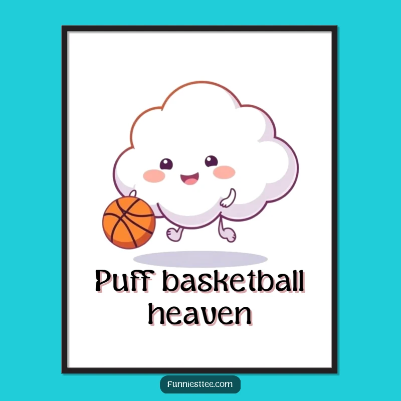 Funny Happy Cloud Digital Art: Playful Decor for Sports Fans