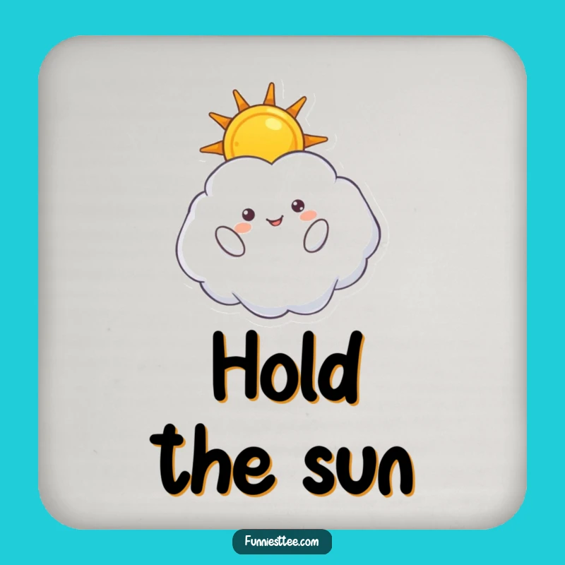 Funny Cloud Sun Coaster - Upside Down Sky Protection, Whimsical Drink Gift