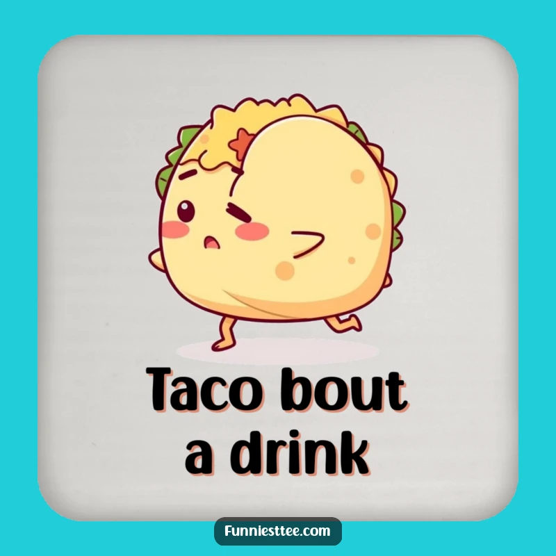 Funny Tripping Taco Coaster Set: Protect Surfaces, Ambitious Humorous Decor