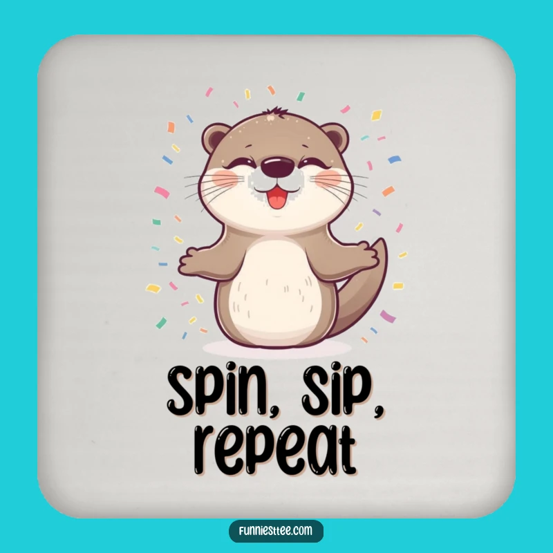 Funny Otter Spinning Coaster - Protect Surfaces with Fun!