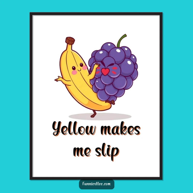 Funny Banana Slip Poster - Hilarious Fruit Art Print for Wall Decor Gift