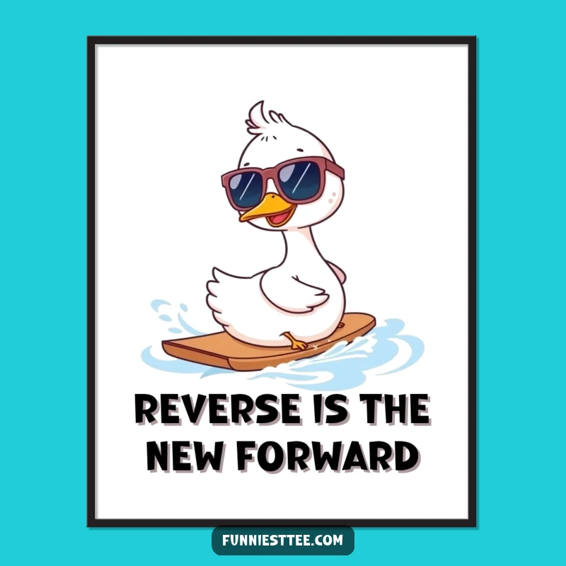 Funny Goose Sunglasses Poster: Hilarious Wall Art for a Cool Vibe