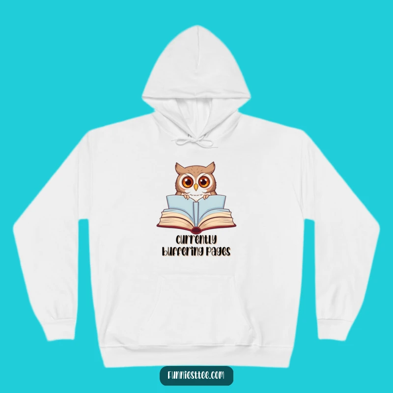 Funny Curious Owl Hoodie - Cozy Storybook Design for Bookworm Gifts