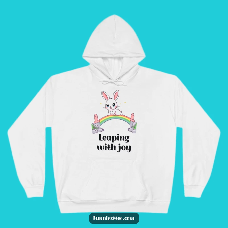 Funny Rabbit Rainbow Hoodie - Cozy & Magical Comfort Gift