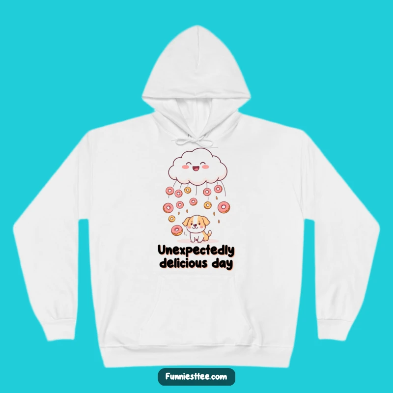 Funny Cloud Raining Donuts Hoodie - Cozy & Sweet Comfort