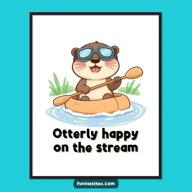 Free Printable Otter Wall Art: Funny Downloadable Goofy Decor for Your Aquatic Space!