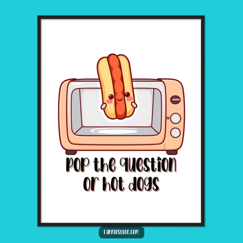 Free Printable Wall Art: Smiling Hot Dog Toaster - Hilarious Downloadable Decor!