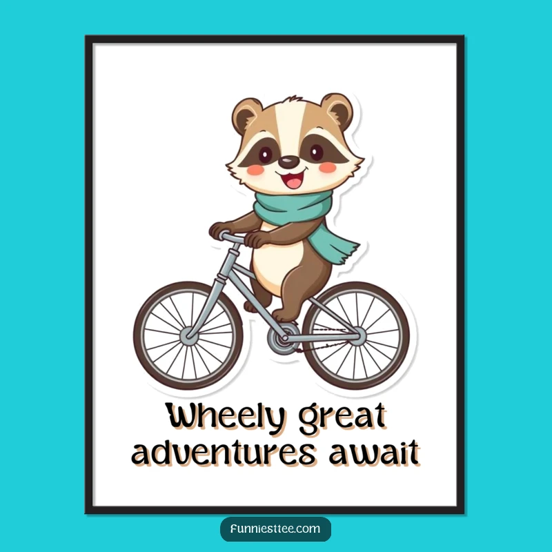 Free Printable Wall Art: Badger's Wobbly Adventure - Funny Downloadable Decor Gift