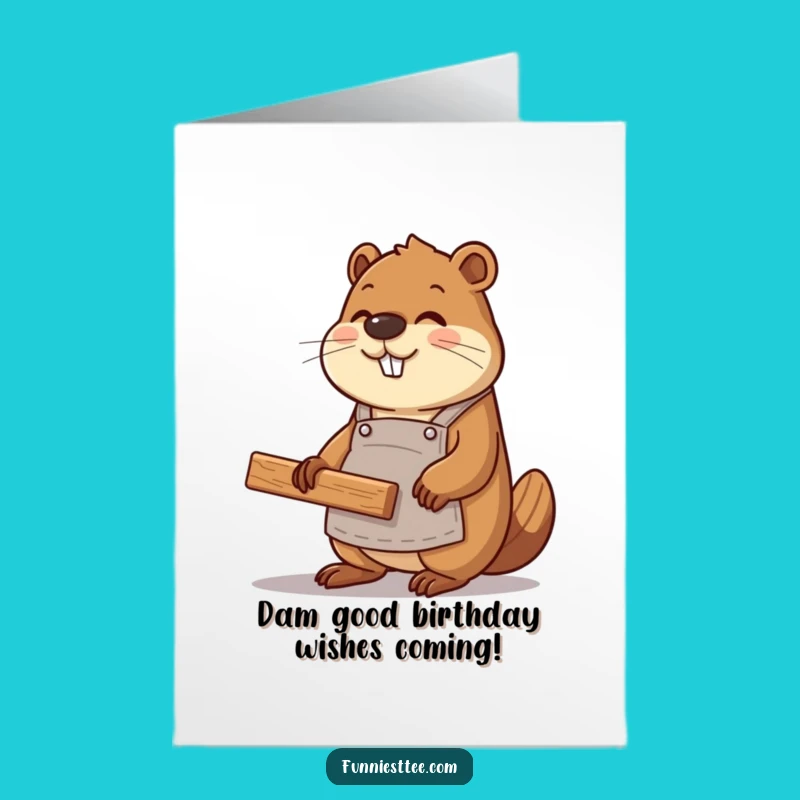 Free Printable Beaver Website Builder Birthday Card: Funny DIY Downloadable Gift