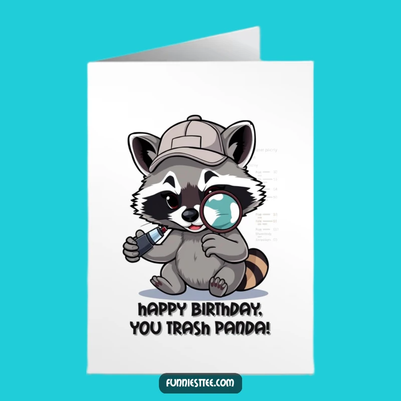 Free Printable Raccoon Birthday Card: Debugging Fun, Downloadable Gift for Coders