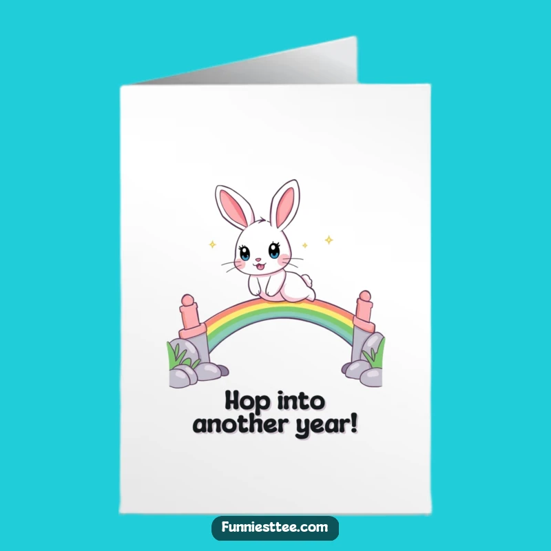 Free Printable Rainbow Rabbit Birthday Card: Joyful Downloadable Gift for a Magical Day!