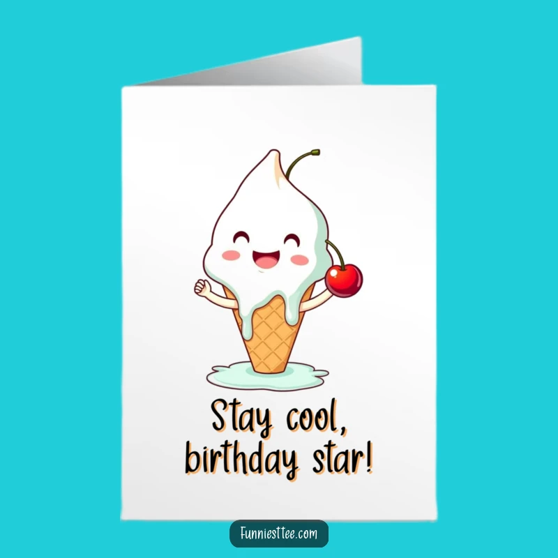 Free Printable Birthday Card: Ice Cream High-Five Funny Downloadable Gift